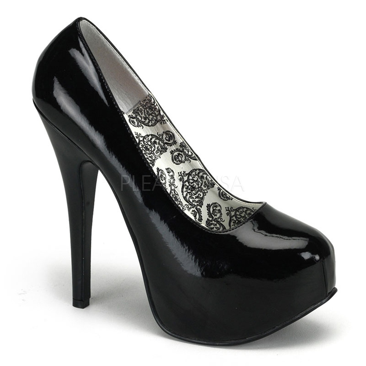 Pleaser Pink Label TEEZE-06W 5 3/4inch Heel, 1 3/4inch PF Pump W/Concealed Platform������