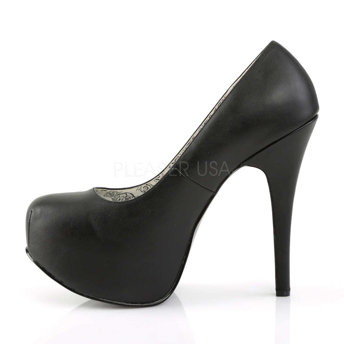 Pleaser Pink Label TEEZE-06W 5 3/4inch Heel, 1 3/4inch PF Pump W/Concealed Platform������