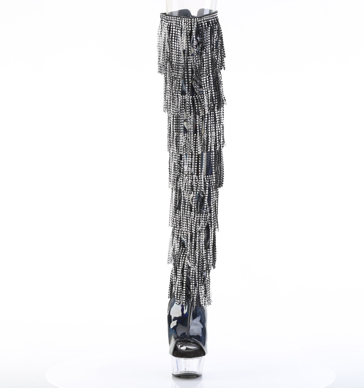 Pleaser(�ץ꡼����) DELIGHT-3017HG-RSF �����ץ�ȥ����ҡ��� 7�إ饤�󥹥ȡ���ե�� �Хå��졼�����å� �����ϥ��֡��� �֥�å��ۥ������ꥢ������