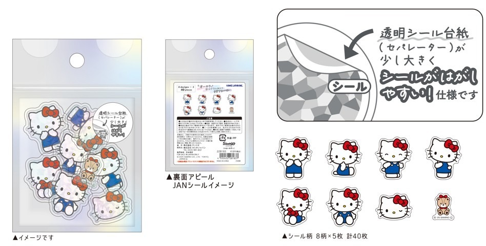 キャラクターオーロラホログラムクリアフレークシール | シール