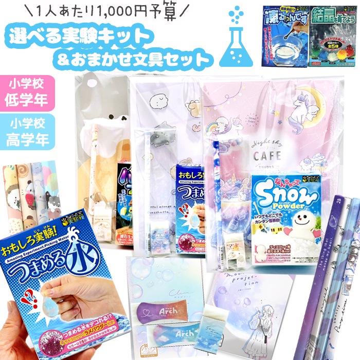 選べる実験キット＆おまかせ文具セット | 1,000円以下 | プリーズ