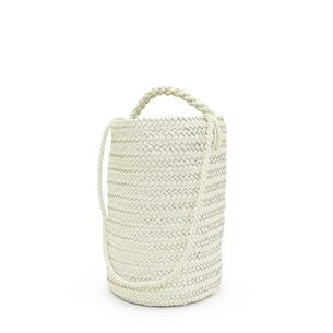 CYLINDER BASKET W HANDLE��WHITE��