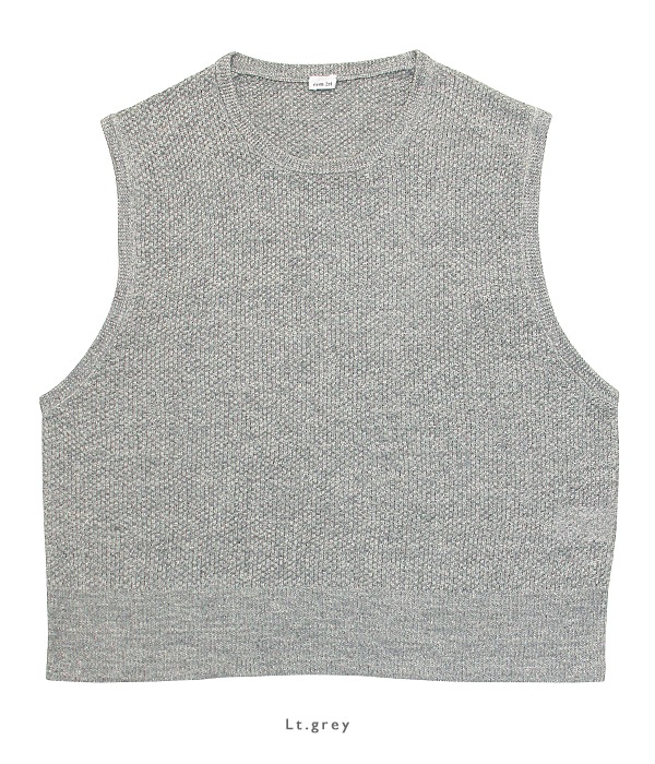 Moss Stitch Slipover (Silk Plating Linen)