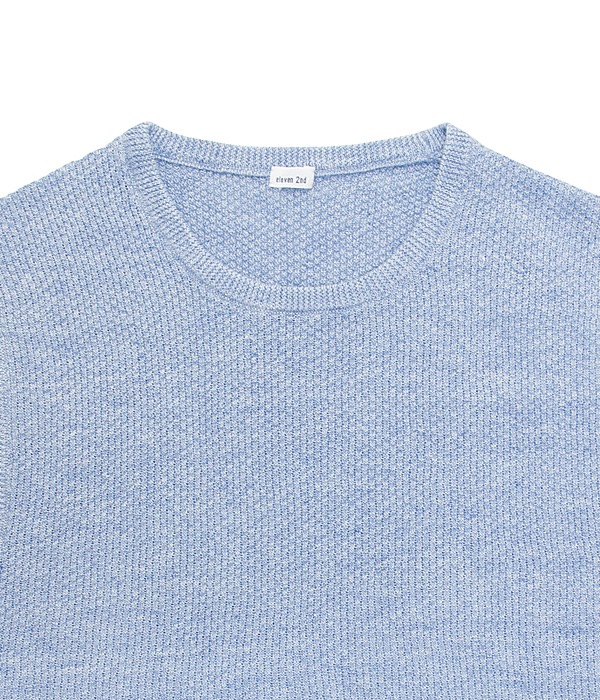 Moss Stitch Slipover (Silk Plating Linen)