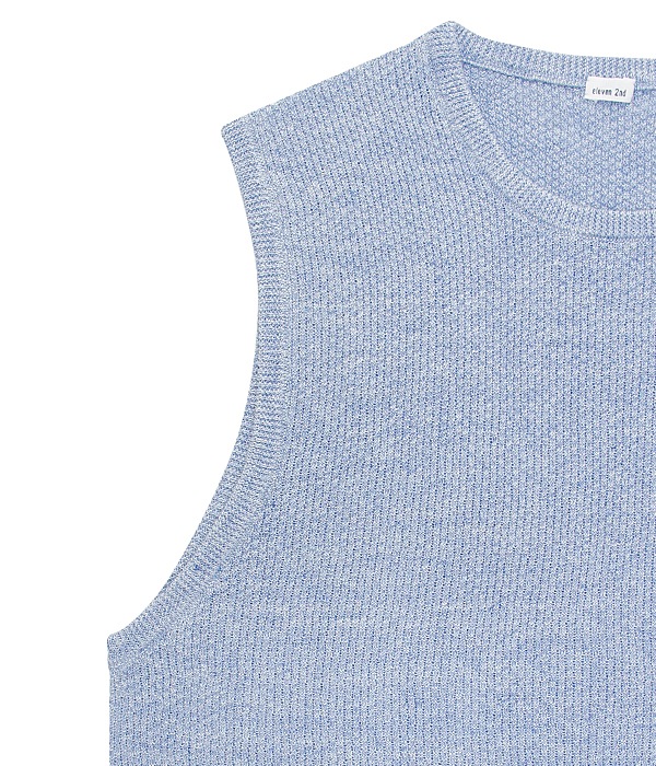 Moss Stitch Slipover (Silk Plating Linen)