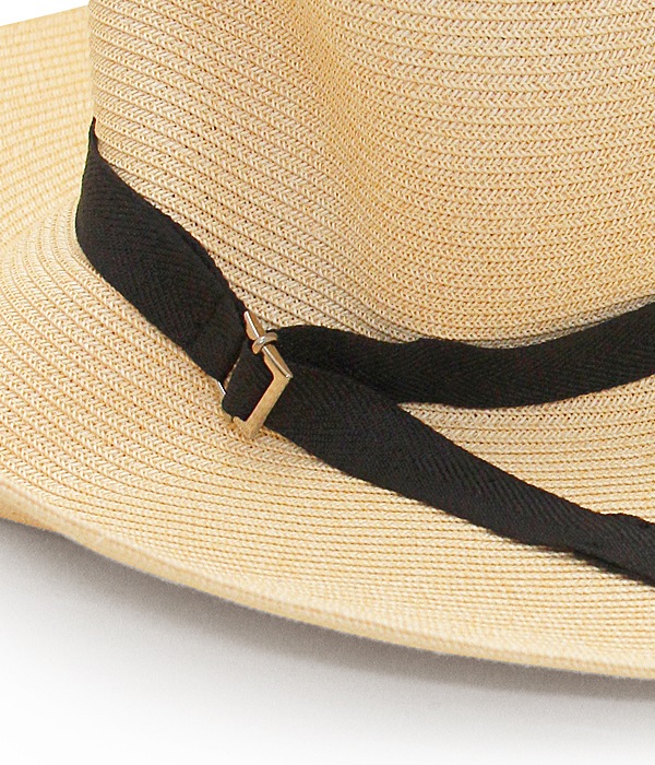 PAPER BRAID BOWLER HAT