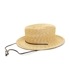 STRAW BRAID BOATER HAT 