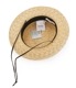 STRAW BRAID BOATER HAT 