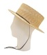STRAW BRAID BOATER HAT 