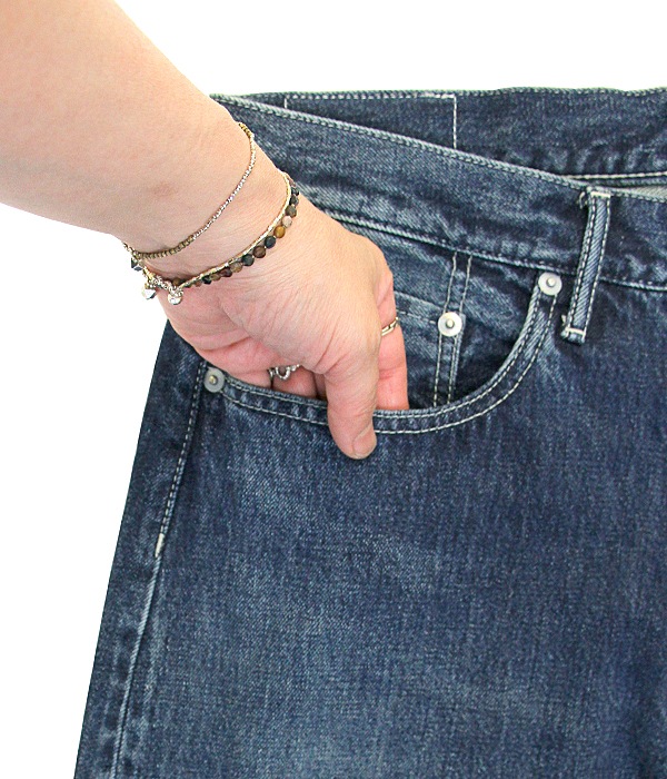 Selvage Denim Five Pocket Tapered Pants DARK FADE (UNISEX)