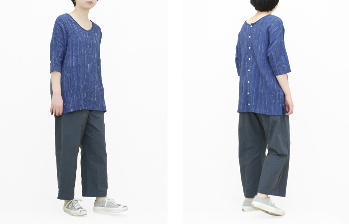 ポプリンコットンダボダボパンツ丈10cm+