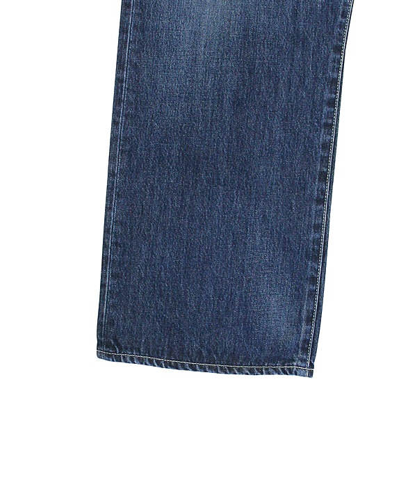 Selvage Denim Five Pocket Wide Straight Pants-DARK FADE-(UNISEX)