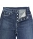 Selvage Denim Five Pocket Wide Straight Pants-DARK FADE-(UNISEX)