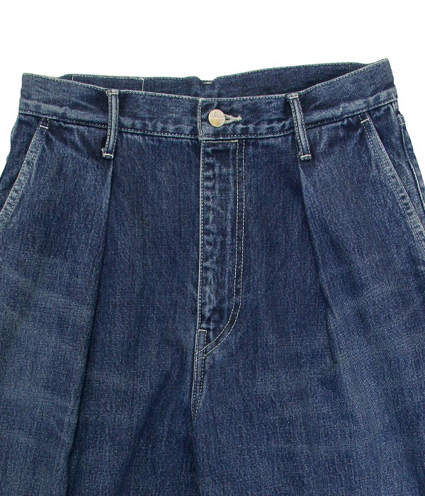 Selvage Denim Two Tuck Wide Pants