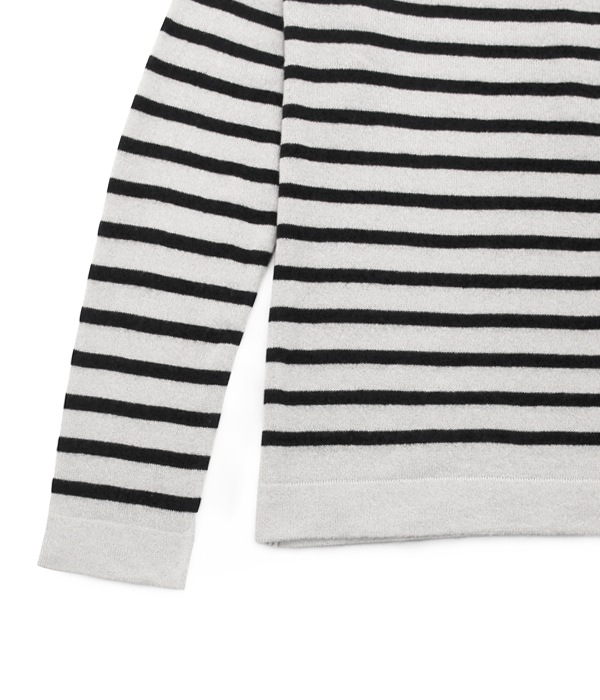 Boat Neck Border (Oyster/Dk.navy)