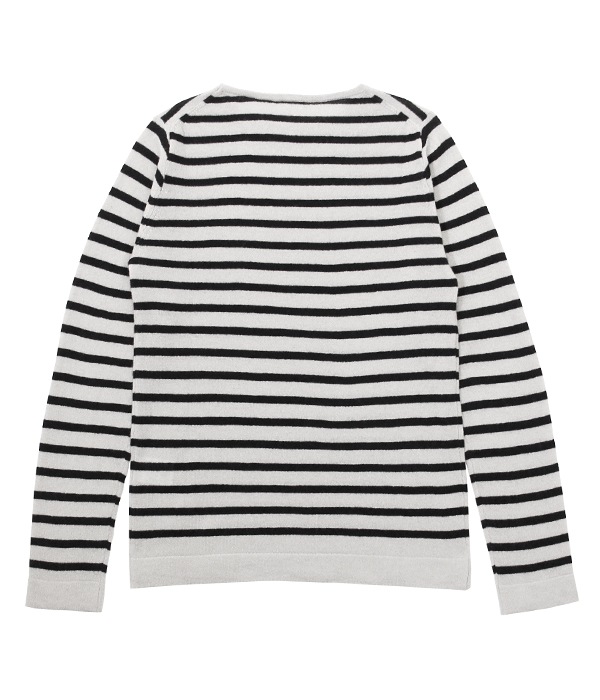 Boat Neck Border (Oyster/Dk.navy)