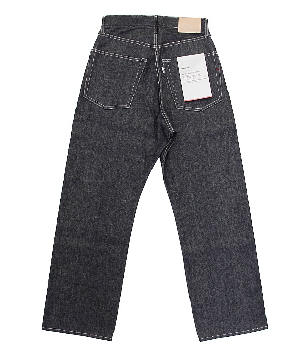 Selvage Denim Five Pocket Wide Straight Pants-RIGID