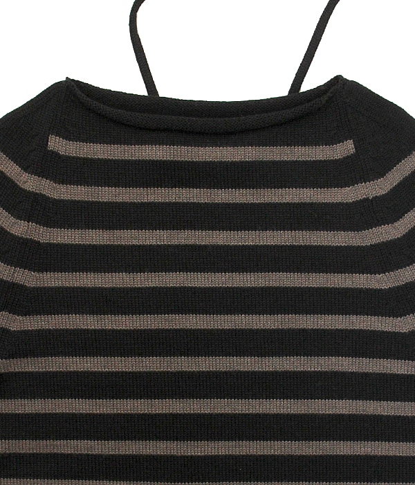 40%OFF boat neck border knit