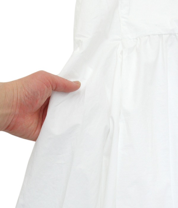 50% off apron dress white