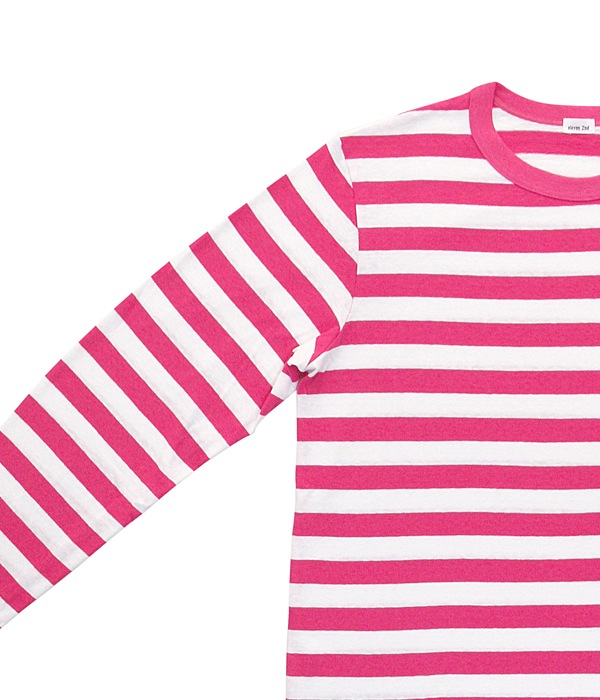 Cotton Border Jersey Long T-shirt