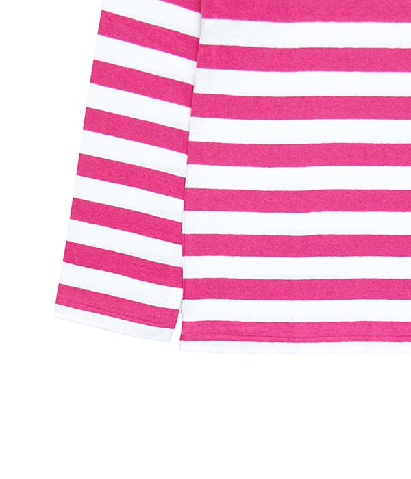 Cotton Border Jersey Long T-shirt