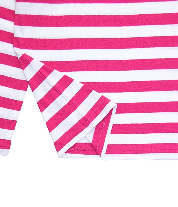 Cotton Border Jersey Long T-shirt