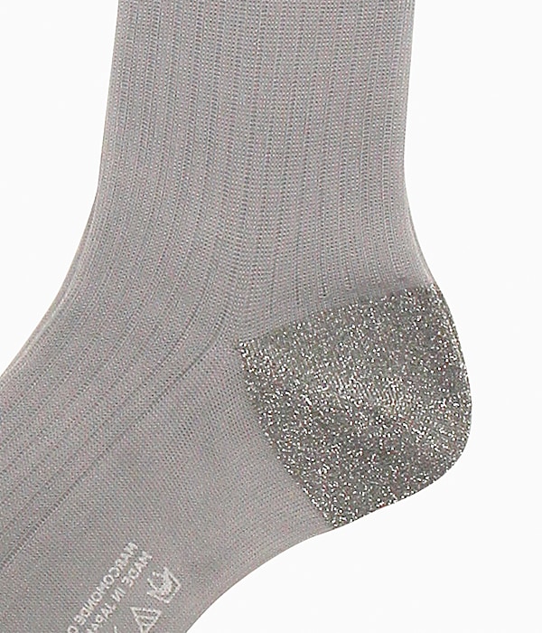 wide rib bicolor socks