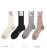 wide rib bicolor socks