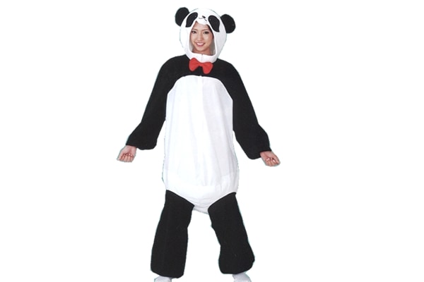 パンダ顔出し着ぐるみコスチューム｜大人用・イベントや販促におすすめ！洗濯OK