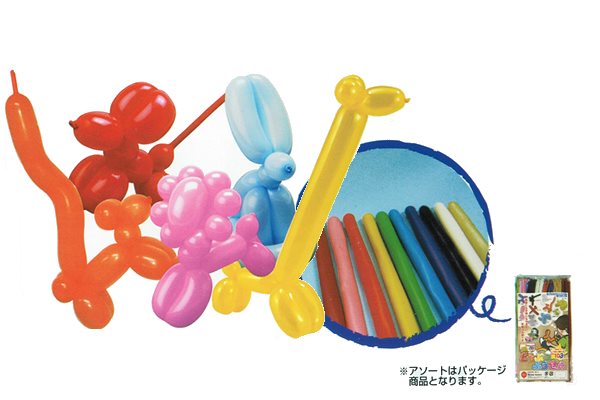 初心者も楽しい！動物バルーン（アートバルーン）セット｜103本入り・顔シール付き（送料無料）
