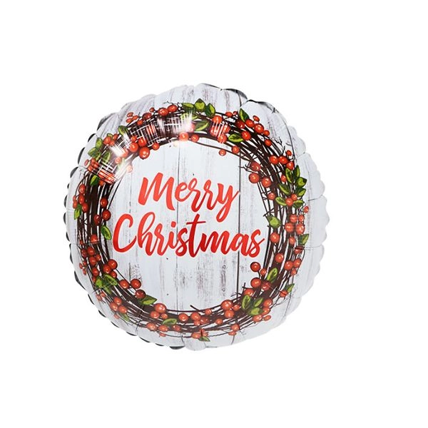 メリークリスマスリース風船（５枚）