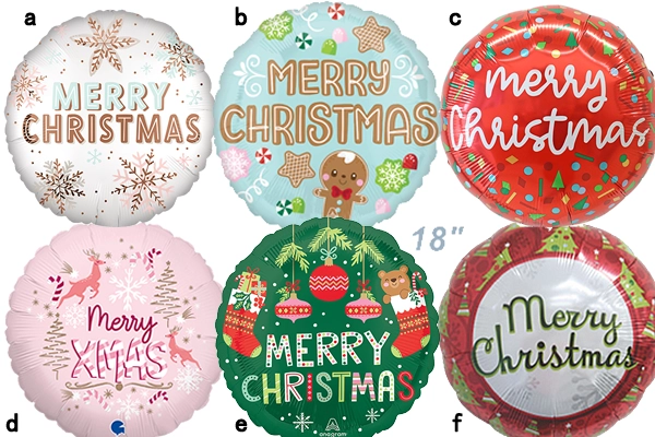 クリスマスタイトル風船（５枚）