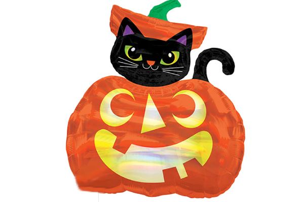 キャットアンドパンプキン風船(５枚）