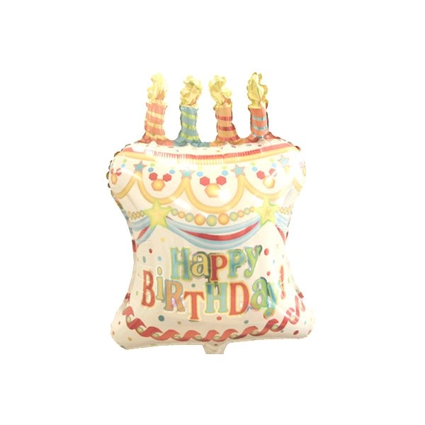 お誕生日パーティーを華やかに演出！バースデーケーキ風船（5枚セット）