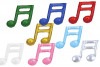 ミニ音符ダブル風船スティック付（選択10枚）