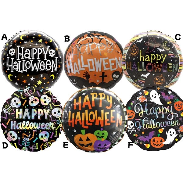 ハッピーハロウィンタイトル風船（UFO型フィルムタイプ５枚）