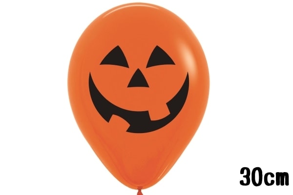 パンプキン風船｜両面プリント ハロウィン装飾用｜オレンジバルーン 30cm 50枚セット