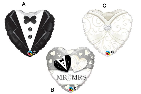 ウエディングハートバルーン（５枚）