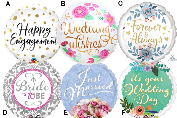 ウエディングタイトルバルーン（５枚）
