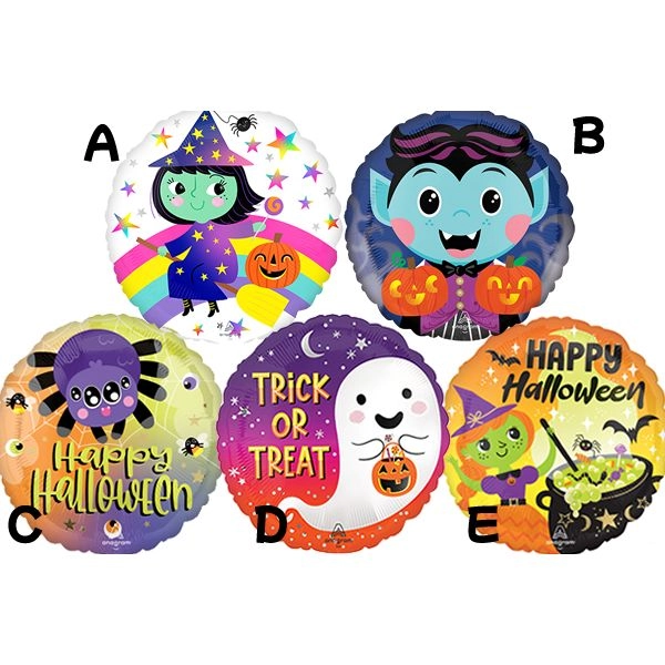 ハロウィンキャラクター風船（UFO型フィルムタイプ５枚）