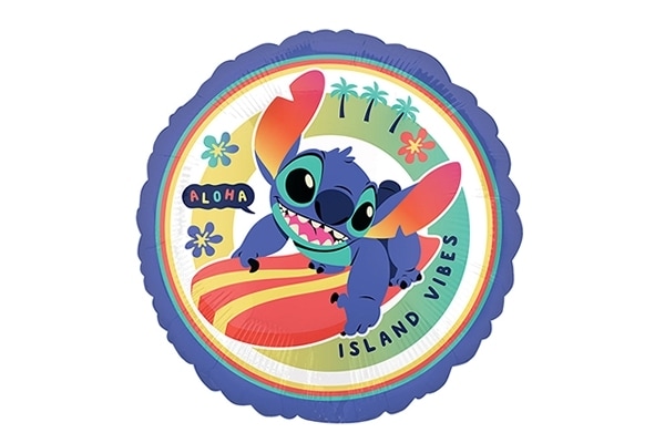 スティッチが浮かぶ！UFO型フィルム風船 17インチ（5枚セット）