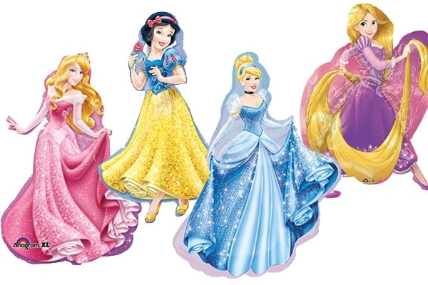 ディスニープリンセスシェイプ風船(５枚）