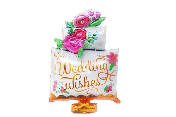 ウエディングウィッシーズケーキ風船（5枚）