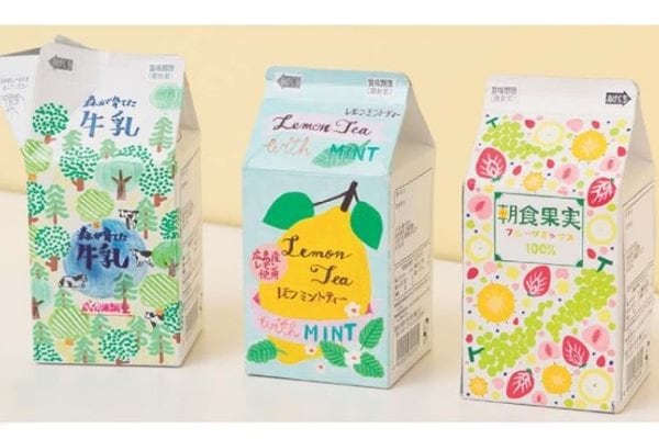 紙・ペーパークラフトの牛乳パックデザインセット20枚