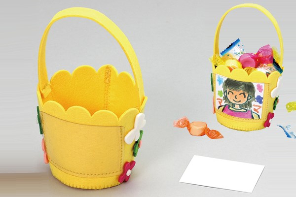 フェルトのバスケット