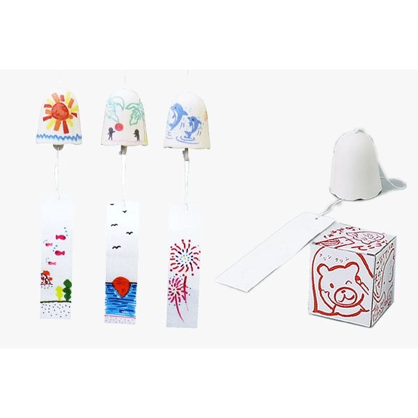手作り陶器風鈴 50名様用キット｜夏休みイベントに最適！絵付けOKの工作セット【限定在庫】