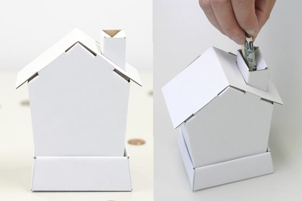 おうちができちゃう！ダンボール製ロッジ型貯金箱キット