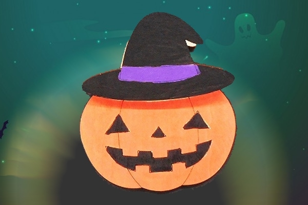 ハロウィンパンプキンクリップ作り