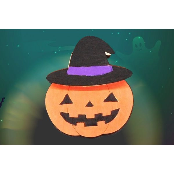 ハロウィンパンプキンクリップ作り