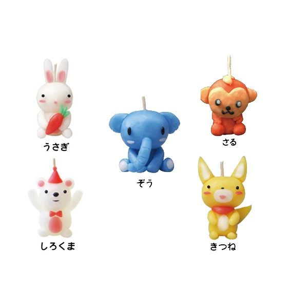 どうぶつキャンドル手作りキット｜体温でやわらかくなるワックス粘土で作る限定クラフト